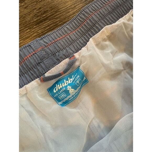 NWOT Chubbies Men’s The Tributes 7" Swim Short in Dusty Blue Size XXXL - Picture 4 of 6